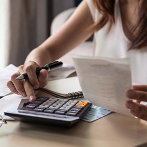 Patient in Centennial reviewing financing options for teeth whitening