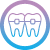 Icon of teeth connected by braces
