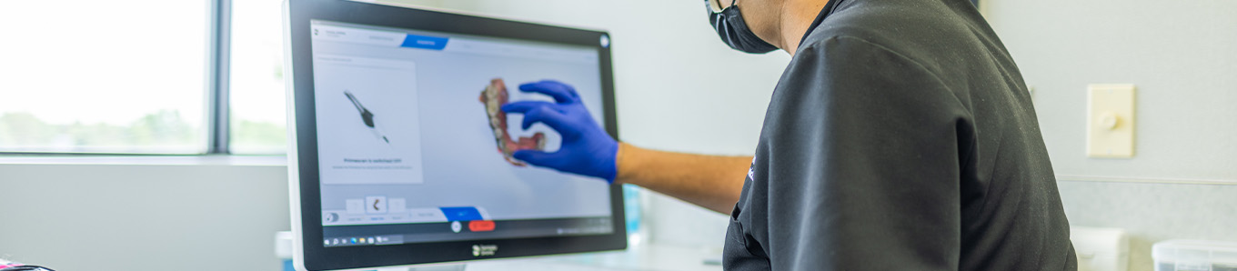 Dental chair and monitor at Shroff Dental Arts