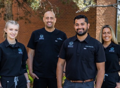 smiling dental team